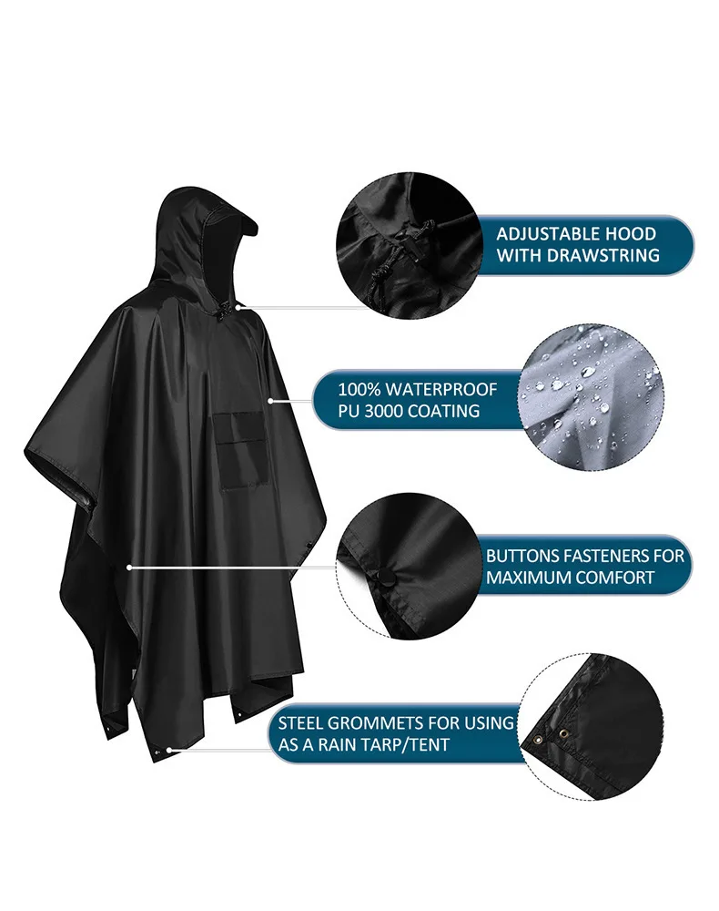 2026 للرحلات والتخييم، معطف مط - مراجعة Camping Rain Poncho وسعره