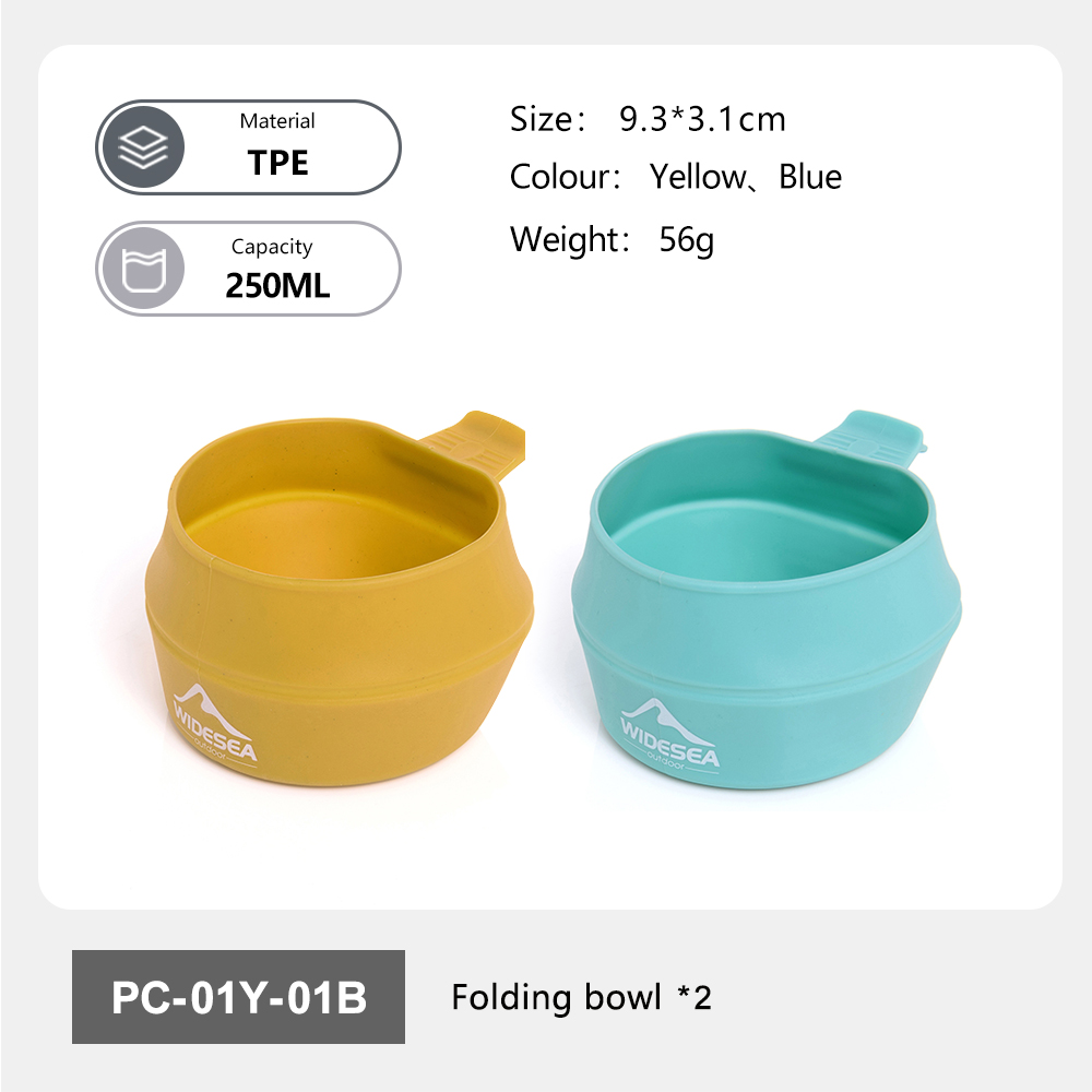 Widesea التخييم 250 مللي لينة  - مراجعة Outdoor Camping Dining Set وسعره